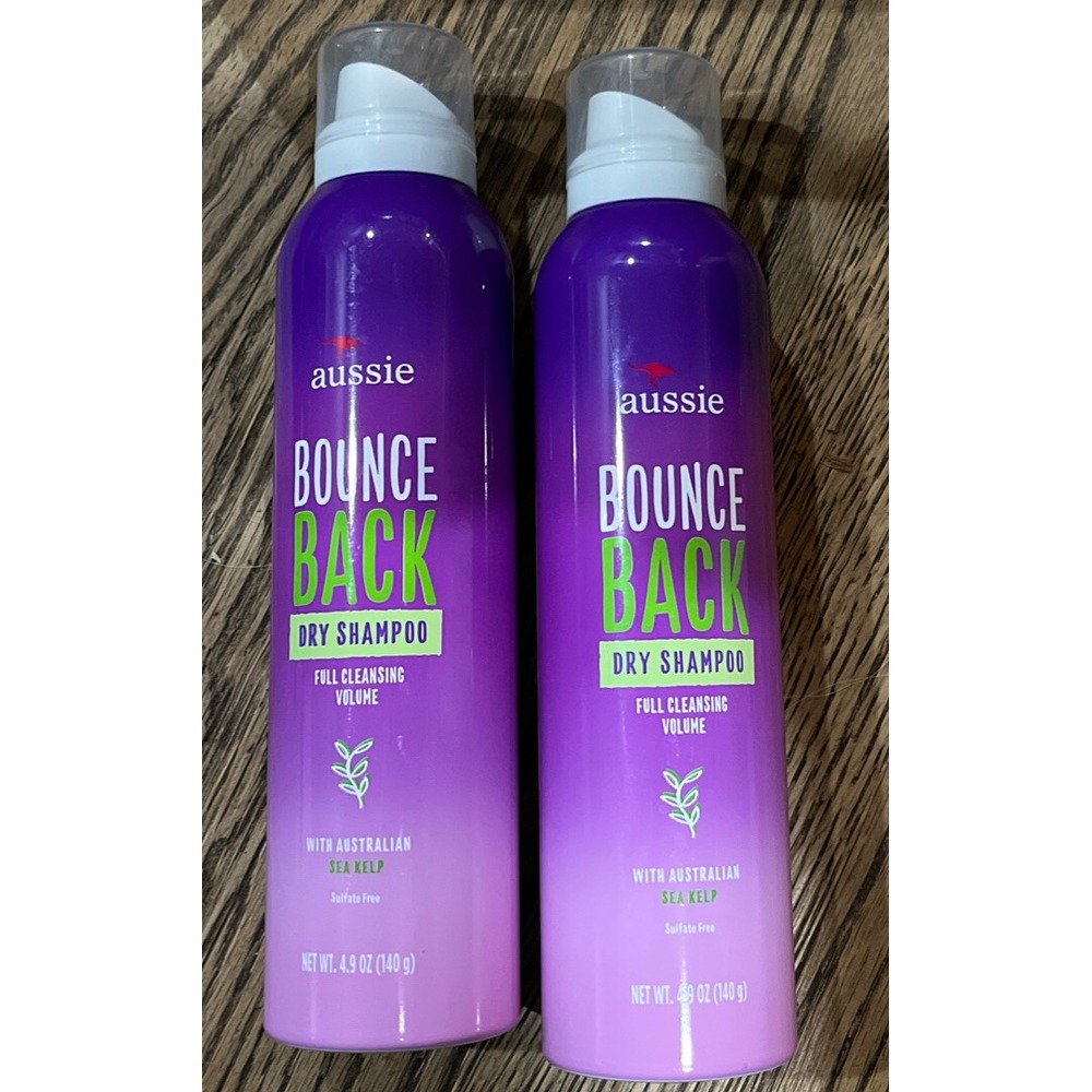 2- Aussie BOUNCE BACK Dry Shampoo w/ Sea Kelp Full Cleansing Volume 4.9 oz